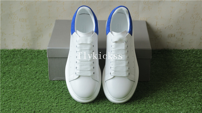 Alexander McQueen Oversized Sneaker White Blue Suede